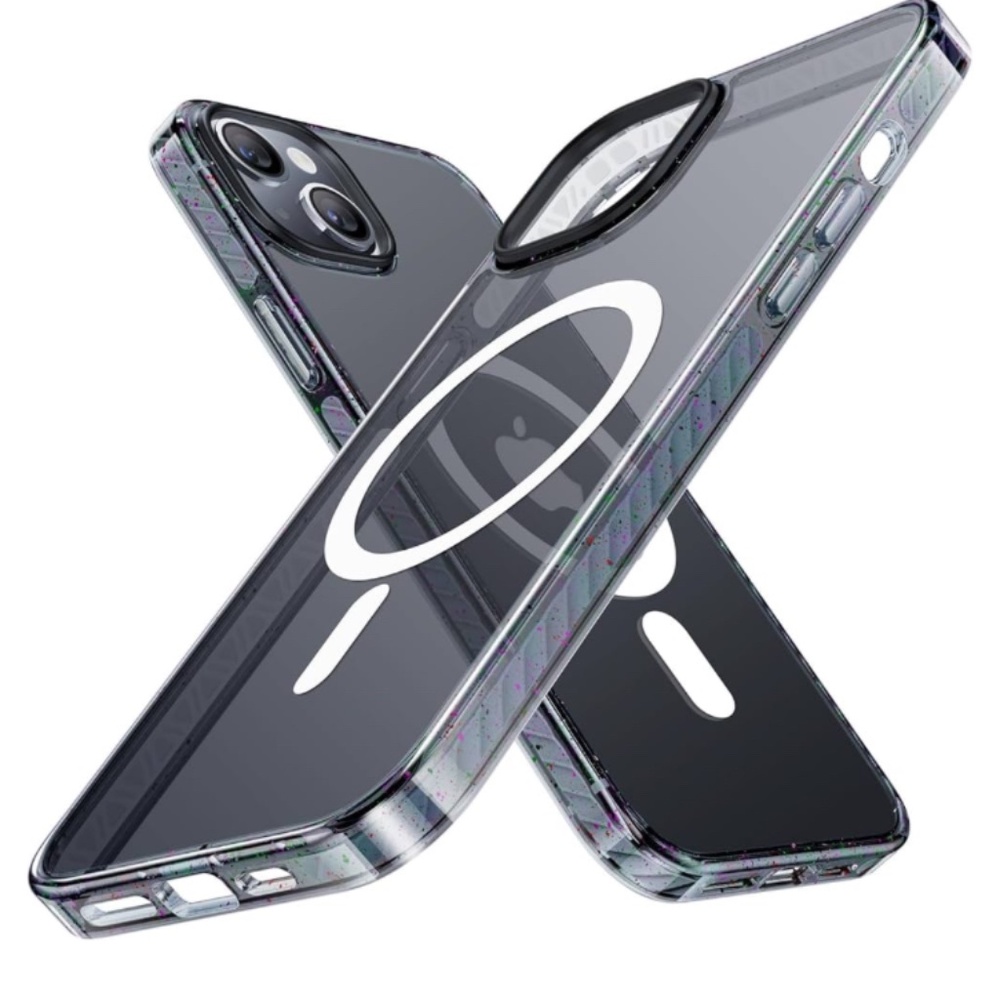 Brand new clear black IPhone 13-14 compatible carbon neutral phone case